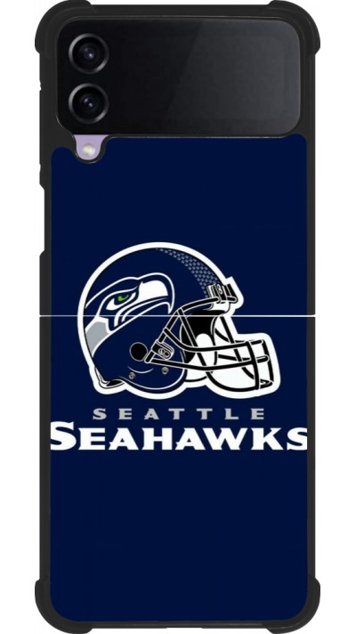 Samsung Galaxy Z Flip3 5G Case Hülle - Silikon schwarz Super Bowl 26 Seattle 3