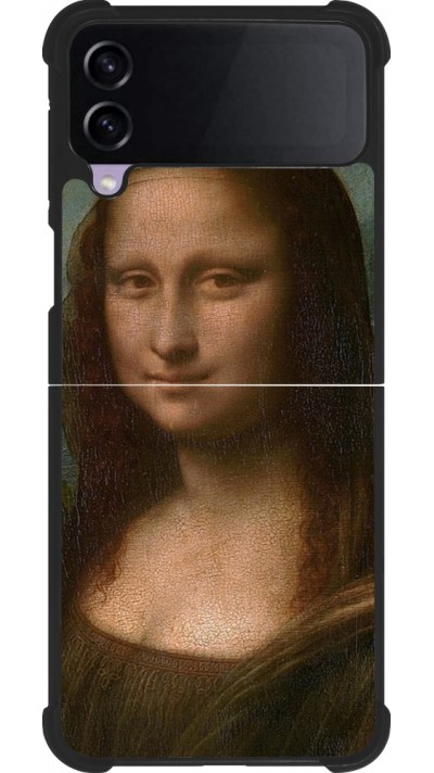 Samsung Galaxy Z Flip3 5G Case Hülle - Silikon schwarz Kunstbild - Mona Lisa - Leonardo de Vinci