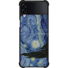 Samsung Galaxy Z Flip3 5G Case Hülle - Silikon schwarz Kunstbild - Sternennacht - Van Gogh