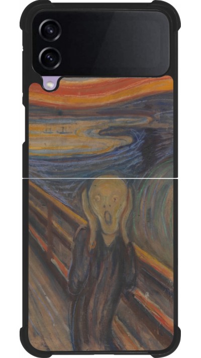 Samsung Galaxy Z Flip3 5G Case Hülle - Silikon schwarz Kunstbild - Der Schrei - Edvard Munch