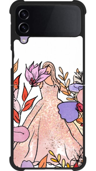 Samsung Galaxy Z Flip3 5G Case Hülle - Silikon schwarz Taylor Swift Sketch - White