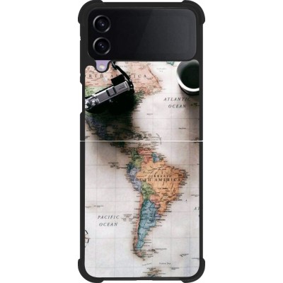 Samsung Galaxy Z Flip3 5G Case Hülle - Silikon schwarz Travel 01