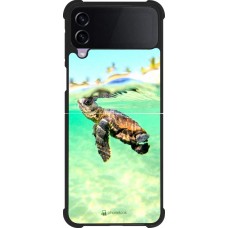 Samsung Galaxy Z Flip3 5G Case Hülle - Silikon schwarz Turtle Underwater