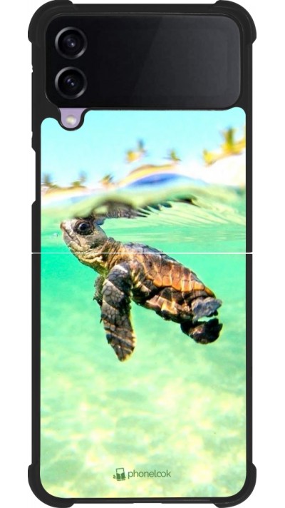 Samsung Galaxy Z Flip3 5G Case Hülle - Silikon schwarz Turtle Underwater
