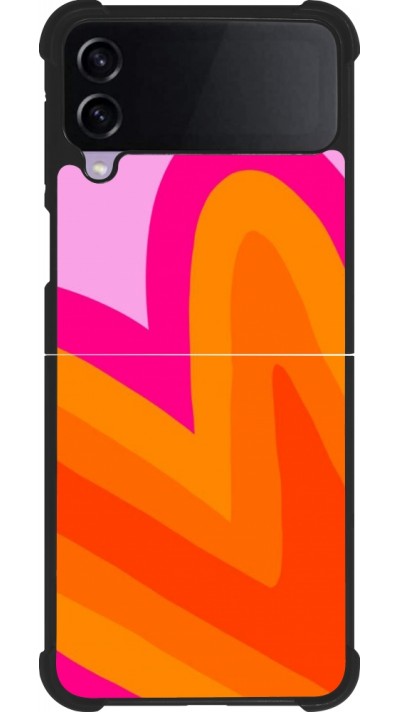 Samsung Galaxy Z Flip3 5G Case Hülle - Silikon schwarz Valentine 2024 heart gradient