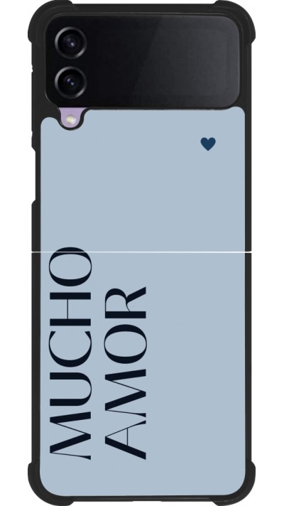 Samsung Galaxy Z Flip3 5G Case Hülle - Silikon schwarz Valentine 2024 mucho amor azul