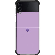 Samsung Galaxy Z Flip3 5G Case Hülle - Silikon schwarz Valentine 2023 purpule single heart