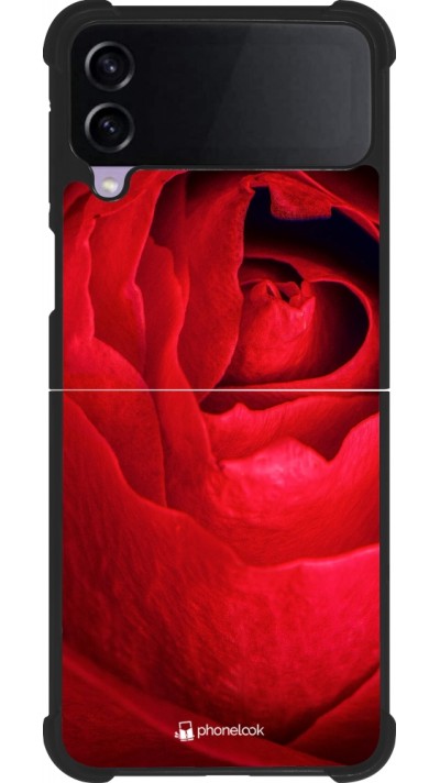 Samsung Galaxy Z Flip3 5G Case Hülle - Silikon schwarz Valentine 2022 Rose