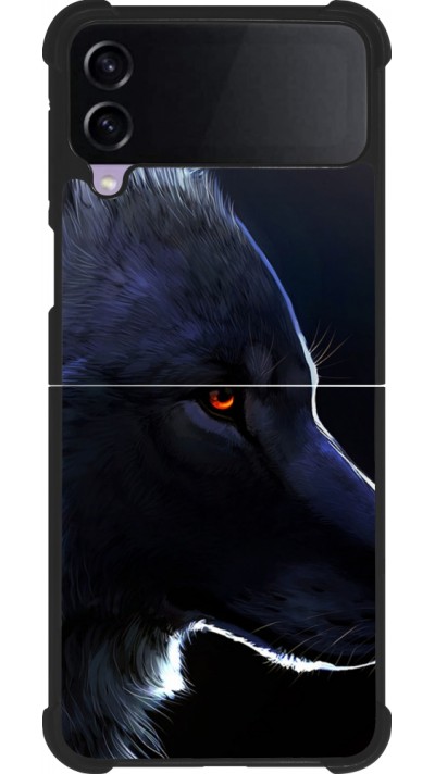 Samsung Galaxy Z Flip3 5G Case Hülle - Silikon schwarz Wolf Shape