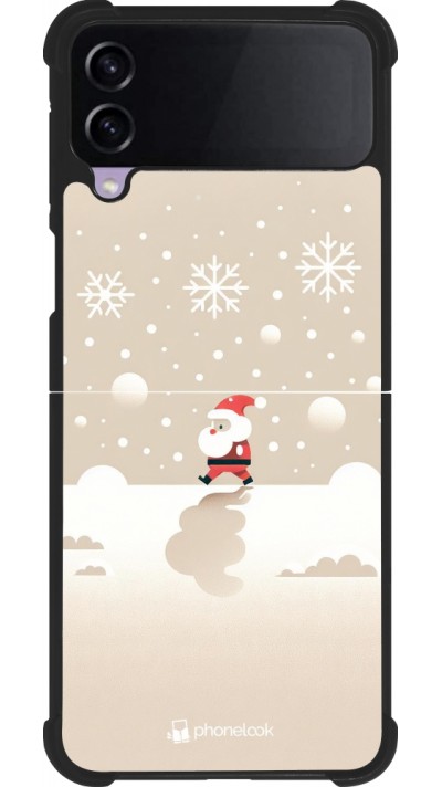 Samsung Galaxy Z Flip3 5G Case Hülle - Silikon schwarz Weihnachten 2023 Minimalistischer Weihnachtsmann
