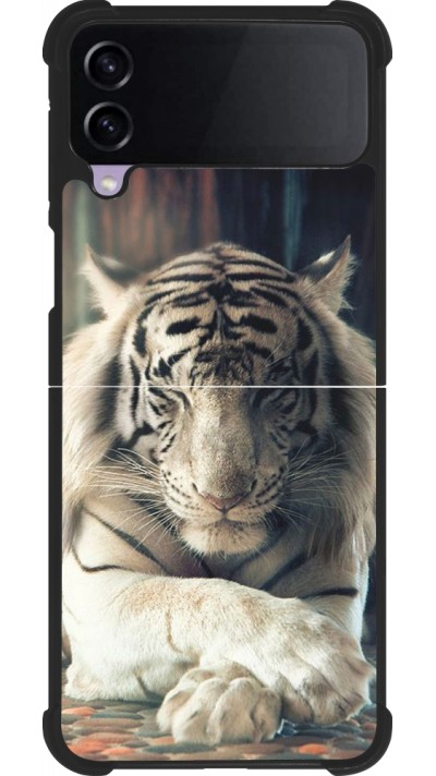 Samsung Galaxy Z Flip3 5G Case Hülle - Silikon schwarz Zen Tiger