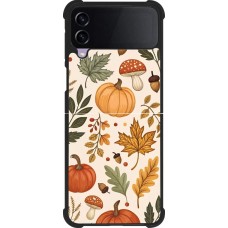 Coque Samsung Galaxy Z Flip4 - Silicone rigide noir Autumn 25 Autumn pattern