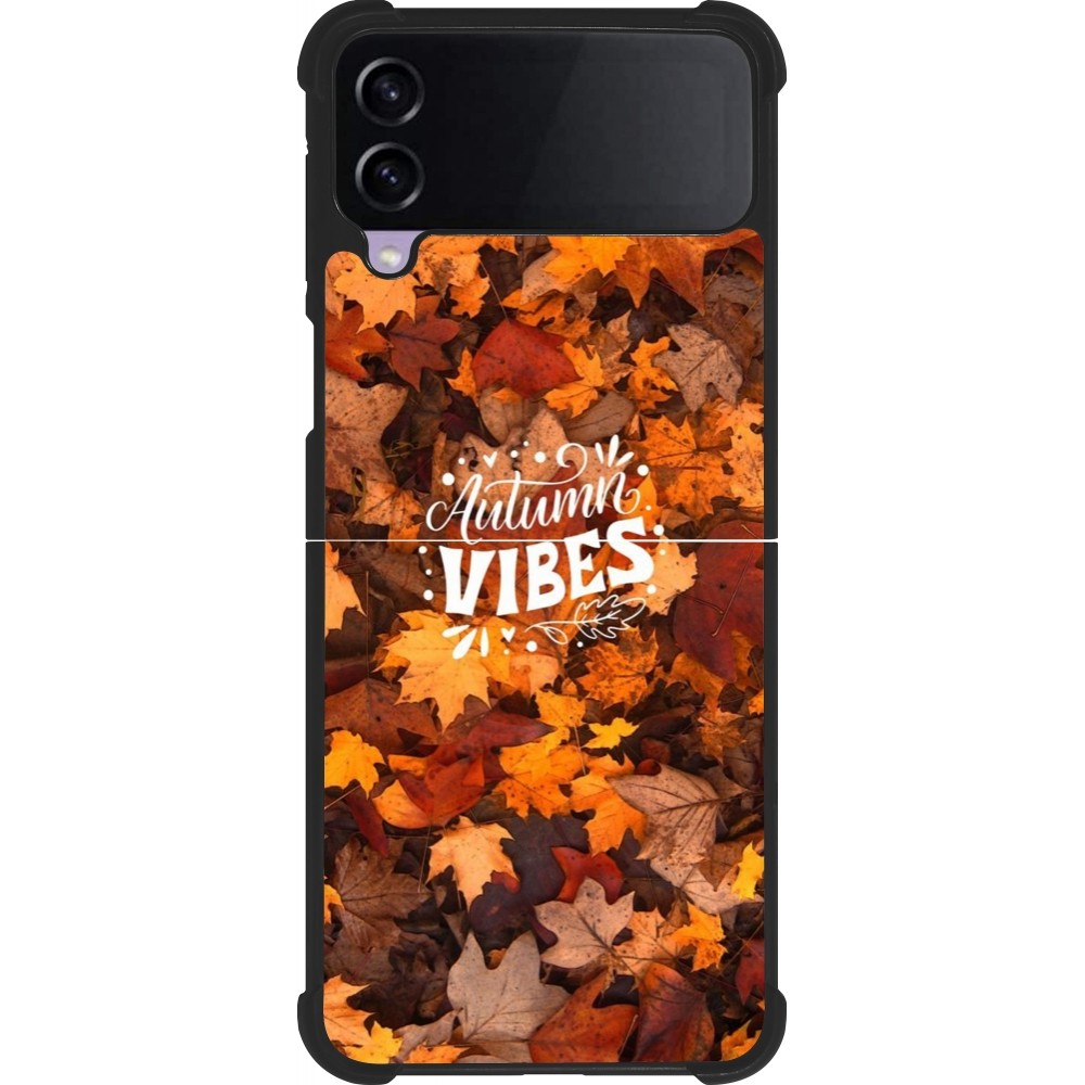 Coque Samsung Galaxy Z Flip4 - Silicone rigide noir Autumn 25 Autumn vibes