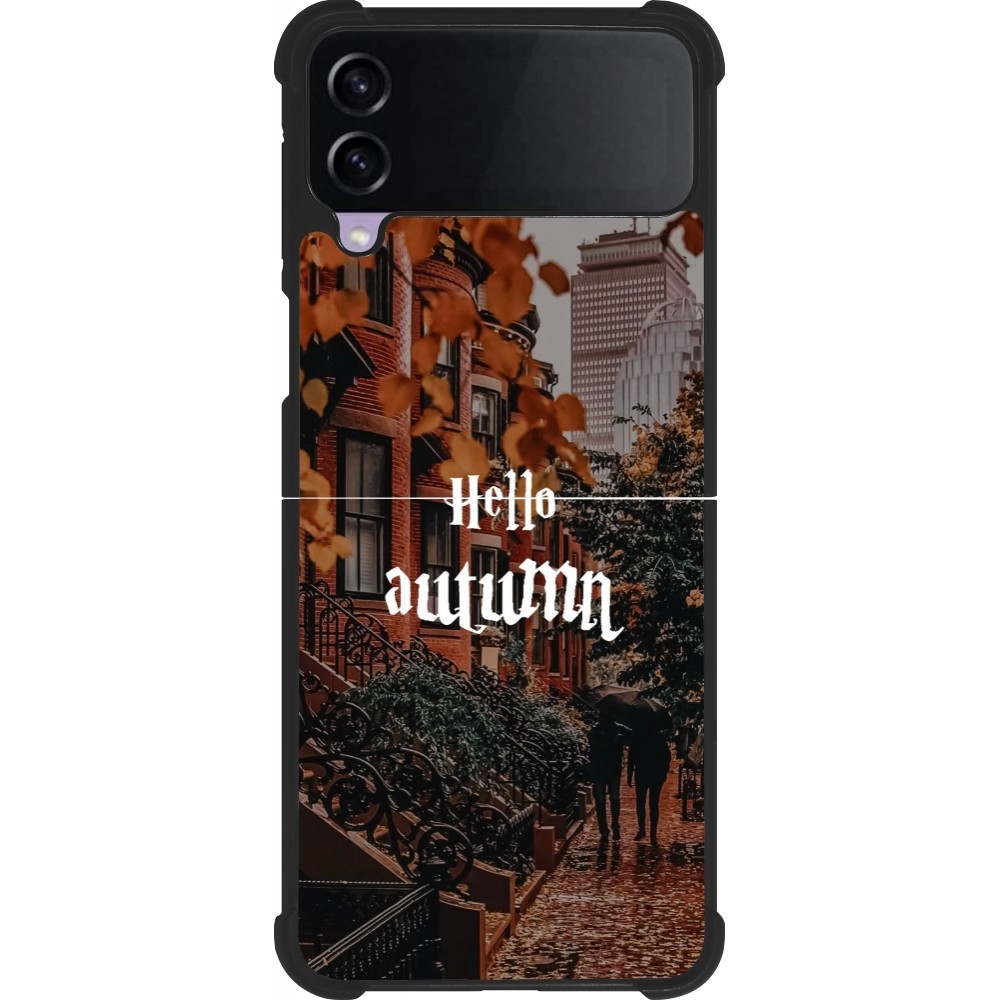 Coque Samsung Galaxy Z Flip4 - Silicone rigide noir Autumn 25 Hello autumn