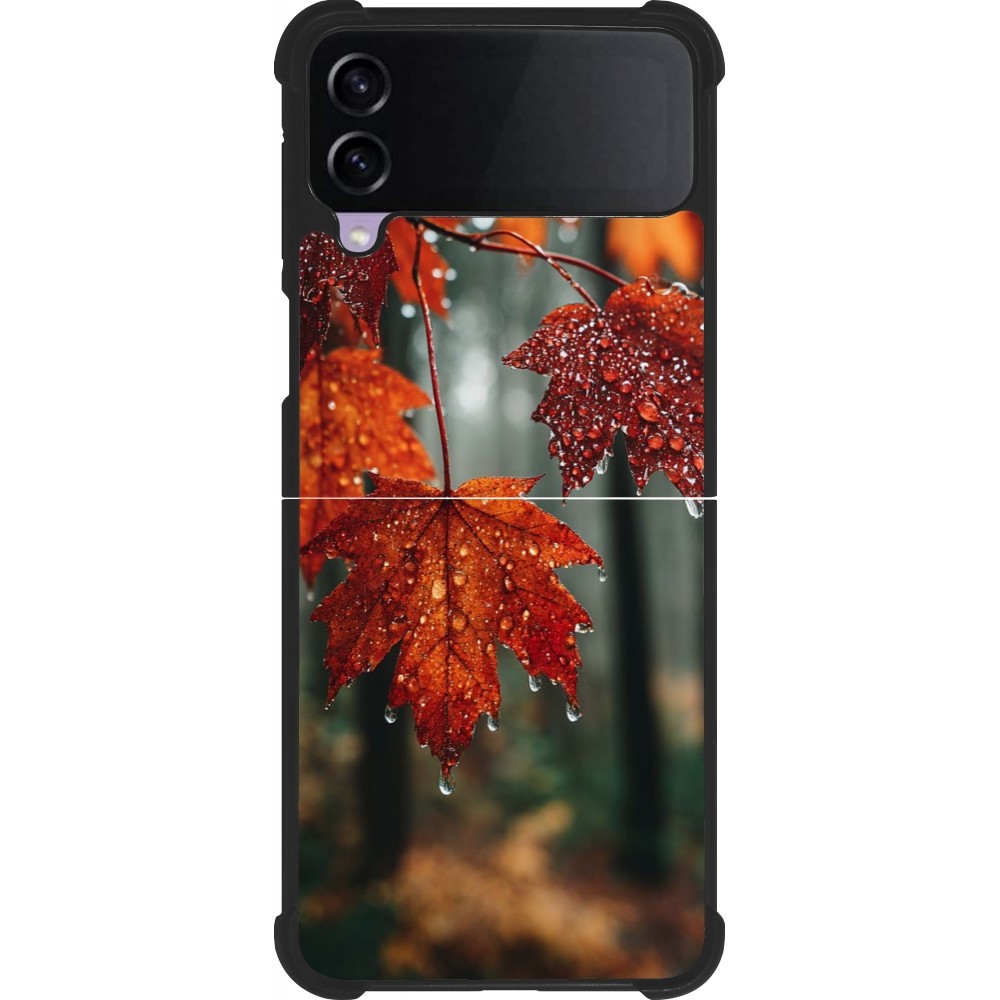 Coque Samsung Galaxy Z Flip4 - Silicone rigide noir Autumn 25 Rain