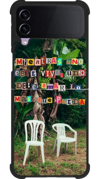 Samsung Galaxy Z Flip4 Case Hülle - Silikon schwarz Chairs DTMF