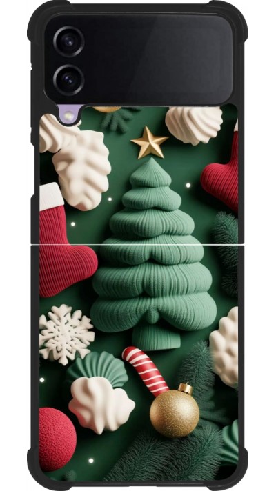 Samsung Galaxy Z Flip4 Case Hülle - Silikon schwarz Christmas 25 Christmas textiles