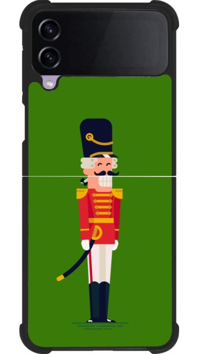 Samsung Galaxy Z Flip4 Case Hülle - Silikon schwarz Christmas 25 Nutcracker Green