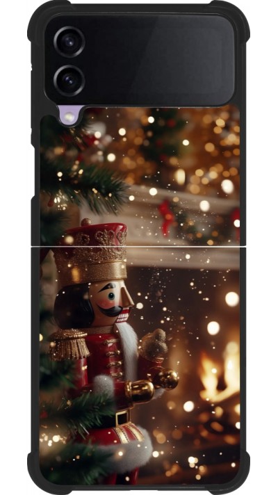 Samsung Galaxy Z Flip4 Case Hülle - Silikon schwarz Christmas 25 Xmas Nutcracker