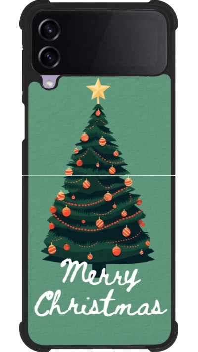 Samsung Galaxy Z Flip4 Case Hülle - Silikon schwarz Christmas 25 Xmas Tree
