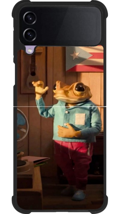 Samsung Galaxy Z Flip4 Case Hülle - Silikon schwarz Dancing frog DTMF