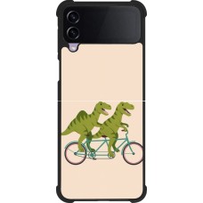 Samsung Galaxy Z Flip4 Case Hülle - Silikon schwarz Dinosaurs on bikes 2026