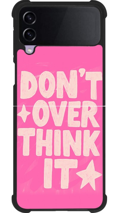 Samsung Galaxy Z Flip4 Case Hülle - Silikon schwarz Dont over think it 2026