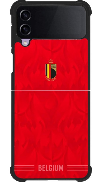 Samsung Galaxy Z Flip4 Case Hülle - Silikon schwarz Belgien 2026 personalisierbares Fussballtrikot