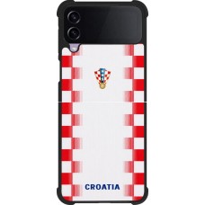 Samsung Galaxy Z Flip4 Case Hülle - Silikon schwarz Kroatien 2026 personalisierbares Fussballtrikot