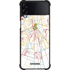 Samsung Galaxy Z Flip4 Case Hülle - Silikon schwarz Ghana 2026 personalisierbares Fussballtrikot