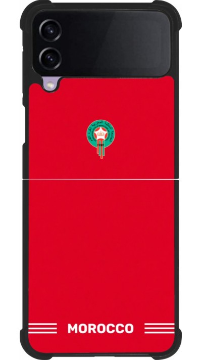 Samsung Galaxy Z Flip4 Case Hülle - Silikon schwarz Marokko 2026 personalisierbares Fussballtrikot