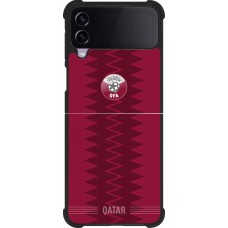 Samsung Galaxy Z Flip4 Case Hülle - Silikon schwarz Qatar 2026 personalisierbares Fussballtrikot
