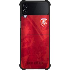 Samsung Galaxy Z Flip4 Case Hülle - Silikon schwarz Tschechische Republik personalisierbares Fussballtrikot