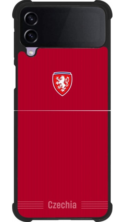 Samsung Galaxy Z Flip4 Case Hülle - Silikon schwarz Tschechische Republik 2026 personalisierbares Fussballtrikot