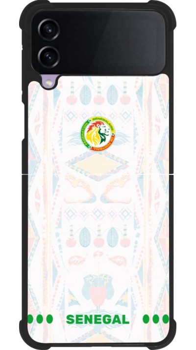 Samsung Galaxy Z Flip4 Case Hülle - Silikon schwarz Senegal 2026 personalisierbares Fussballtrikot