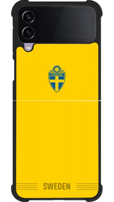 Samsung Galaxy Z Flip4 Case Hülle - Silikon schwarz Schweden 2026 personalisierbares Fussballtrikot