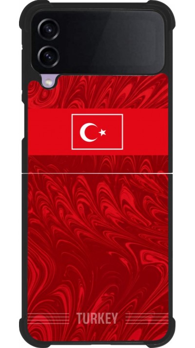 Samsung Galaxy Z Flip4 Case Hülle - Silikon schwarz Türkei 2026 personalisierbares Fussballtrikot