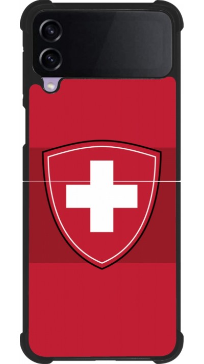 Samsung Galaxy Z Flip4 Case Hülle - Silikon schwarz Hockey World Championship Ecusson Suisse