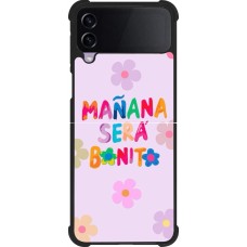 Coque Samsung Galaxy Z Flip4 - Silicone rigide noir Karol G Manana sera bonito
