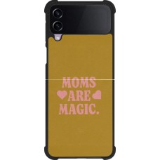 Coque Samsung Galaxy Z Flip4 - Silicone rigide noir Mom 2026 Are Magic