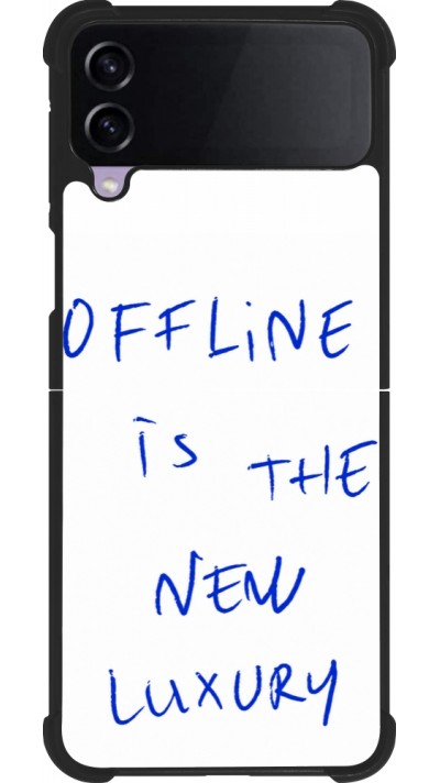 Coque Samsung Galaxy Z Flip4 - Silicone rigide noir Offline is the new luxury