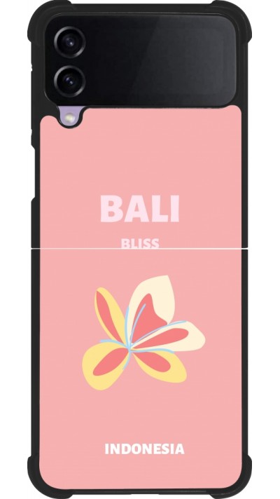 Coque Samsung Galaxy Z Flip4 - Silicone rigide noir Pop Summer Destination Bali