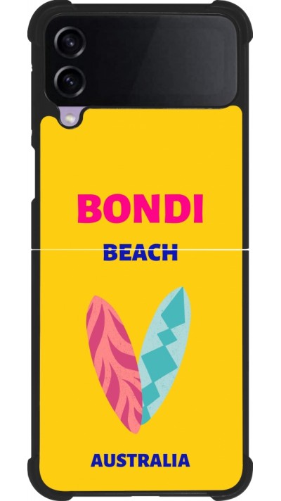 Coque Samsung Galaxy Z Flip4 - Silicone rigide noir Pop Summer Destination Bondi