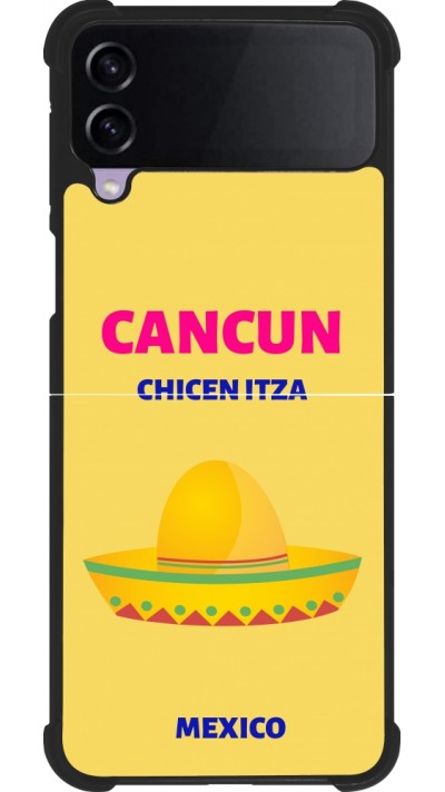 Coque Samsung Galaxy Z Flip4 - Silicone rigide noir Pop Summer Destination Cancun