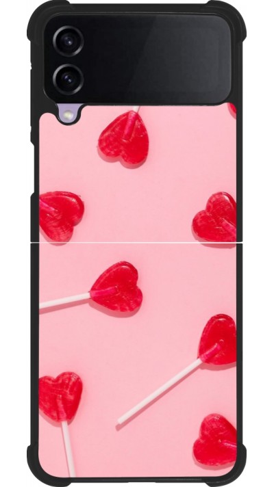 Samsung Galaxy Z Flip4 Case Hülle - Silikon schwarz Saint Valentines Day 26 Lollipop