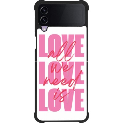 Samsung Galaxy Z Flip4 Case Hülle - Silikon schwarz Saint Valentines Day 26 Love all we need is