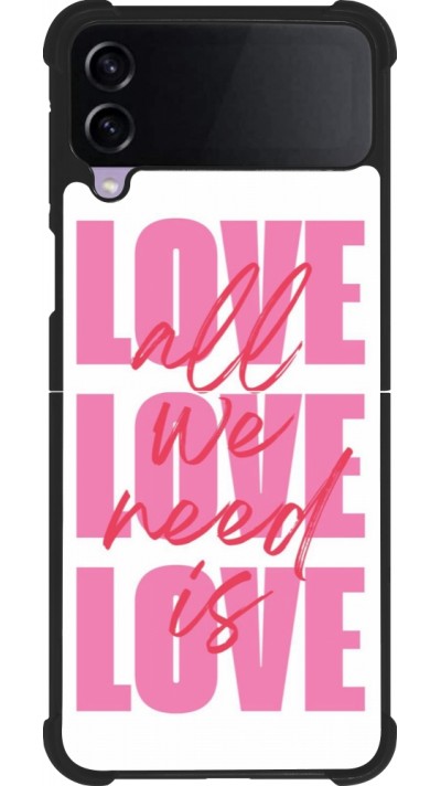 Samsung Galaxy Z Flip4 Case Hülle - Silikon schwarz Saint Valentines Day 26 Love all we need is