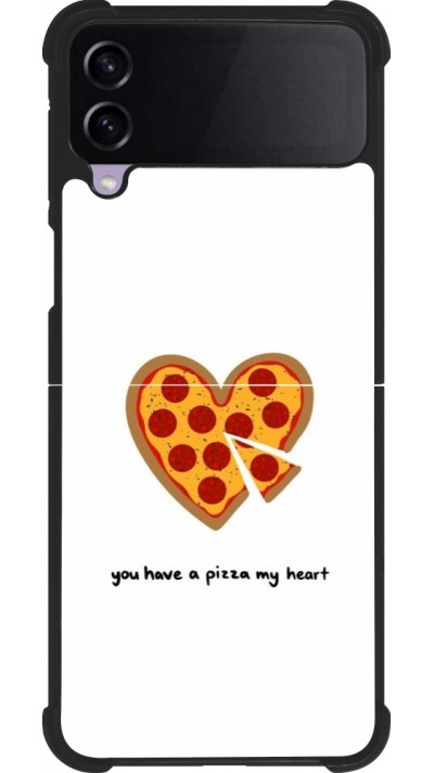 Samsung Galaxy Z Flip4 Case Hülle - Silikon schwarz Saint Valentines Day 26 You have my pizza heart