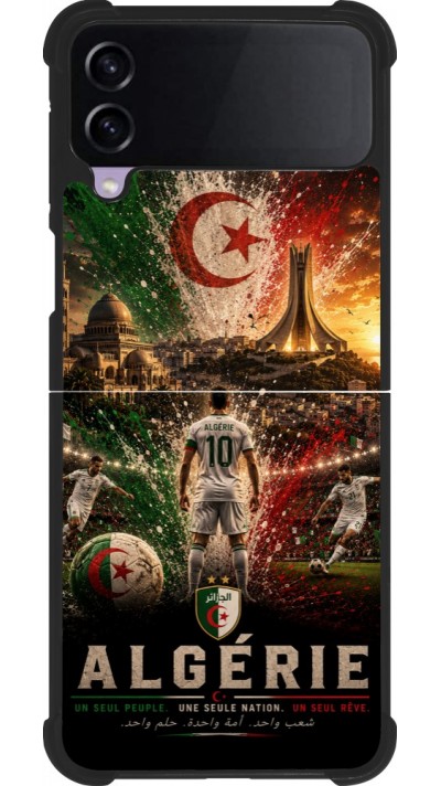 Samsung Galaxy Z Flip4 Case Hülle - Silikon schwarz Fussball Algerien splash 2026