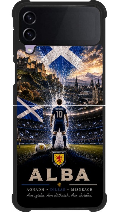 Samsung Galaxy Z Flip4 Case Hülle - Silikon schwarz Fussball Schottland splash 2026